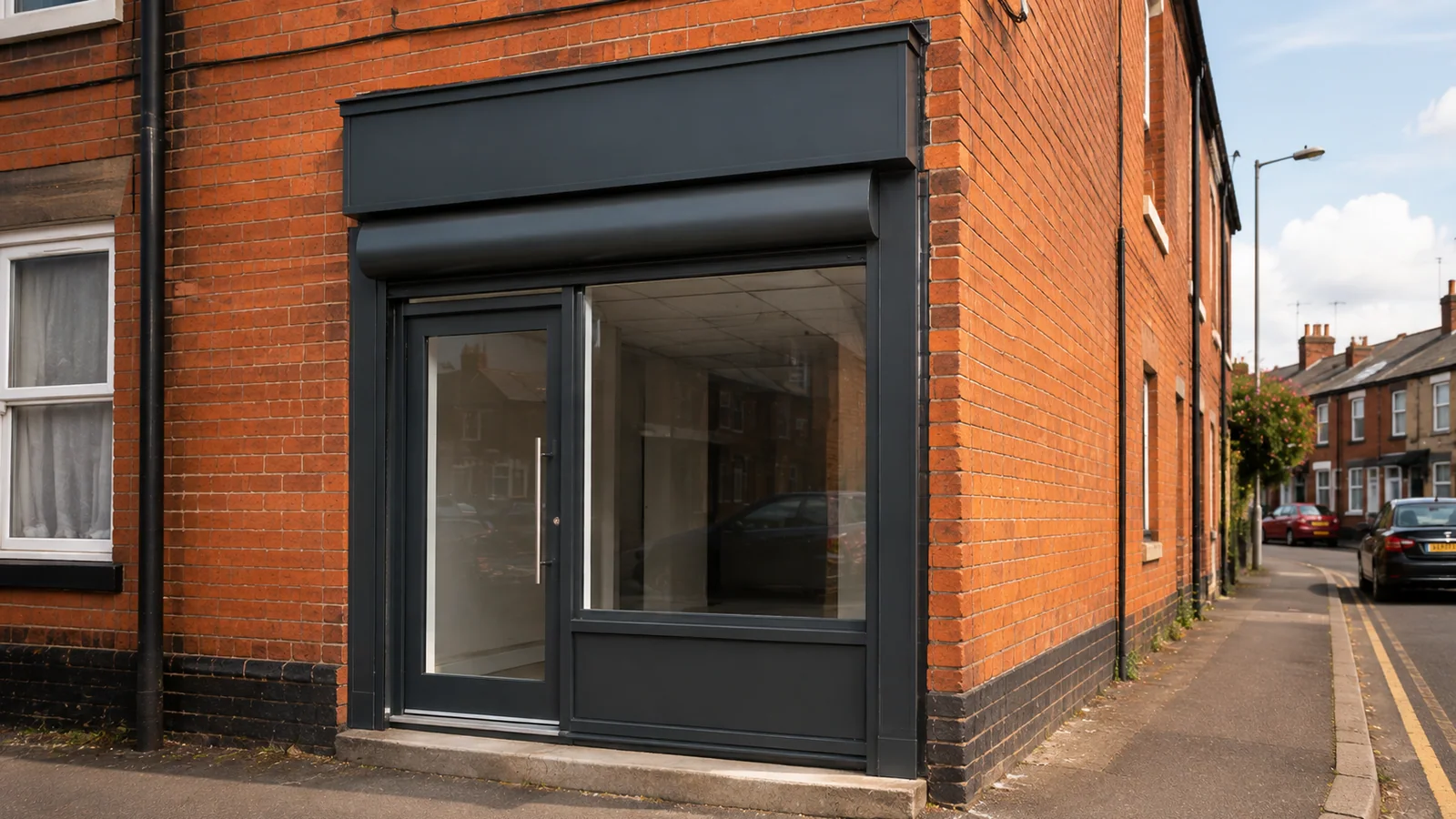 Commercial shopfront installed by Shopfronts and Shutters UK