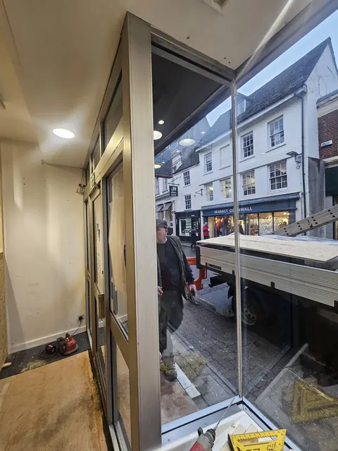 Our team part-way through an installation